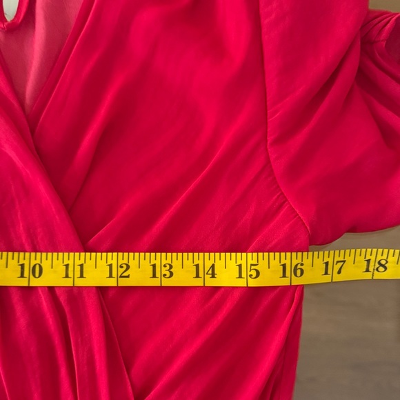 fab'rik Vibrant Pink Wrap Romper - Picture 6 of 8